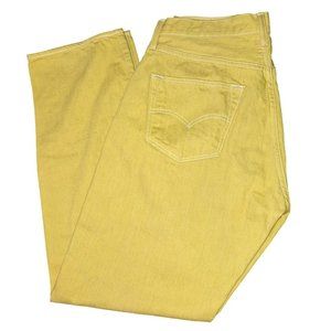 Lime Green Levi 501 Button Fly Jeans 34W x 32L